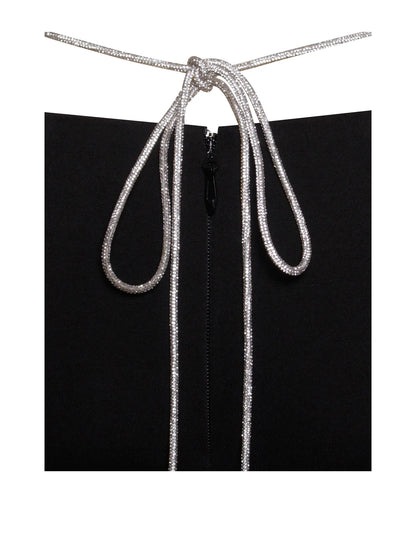 PRE-ORDERS Fulani Black Crystal Waist Strap Flare Pants