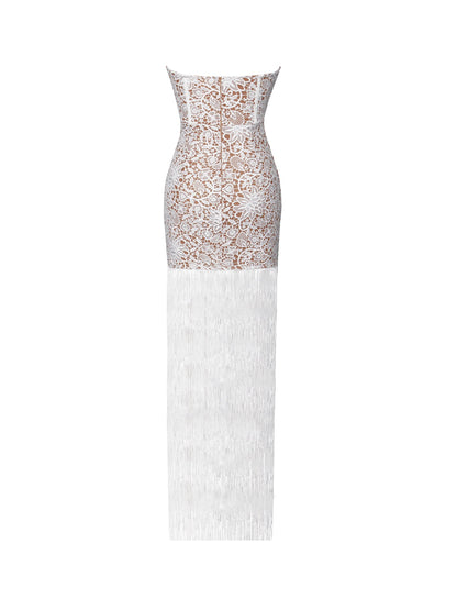 String Me Along Dress x White