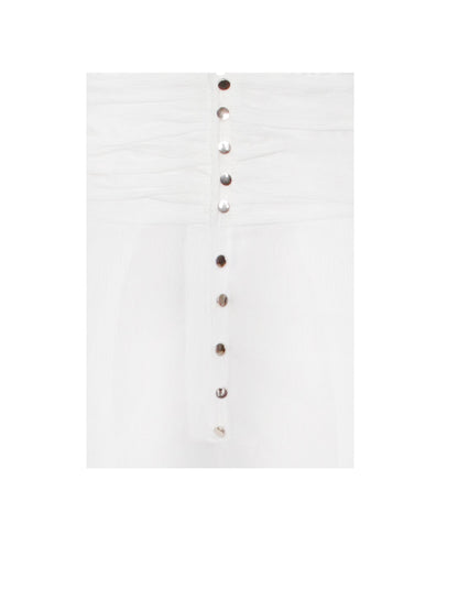 PRE-ORDER Selena Ruched Jumpsuit x White SOLD OUT