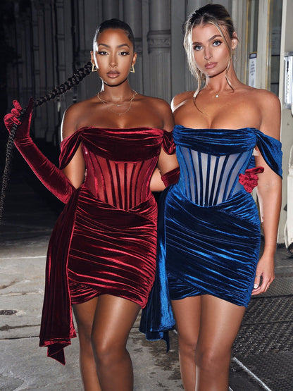 PRE-ORDER Valentina Corset Dress x Blue