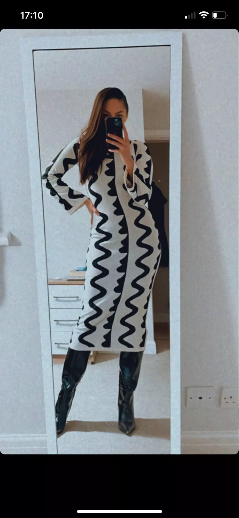 PRE-ORDER Akila Knitted Cut Out Midi Bodycon Dress x Cream