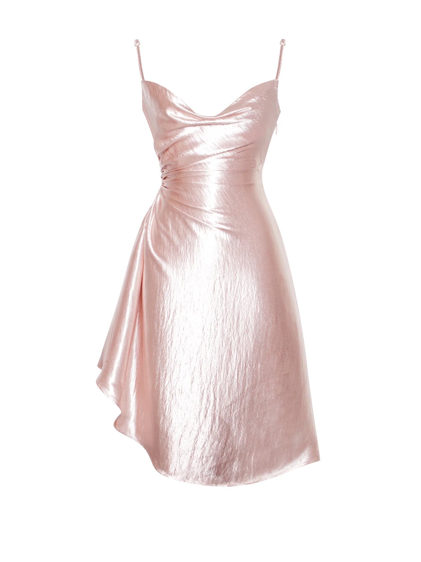 PRE-ORDER Barcelona Satin Side Slit Dress x Rose