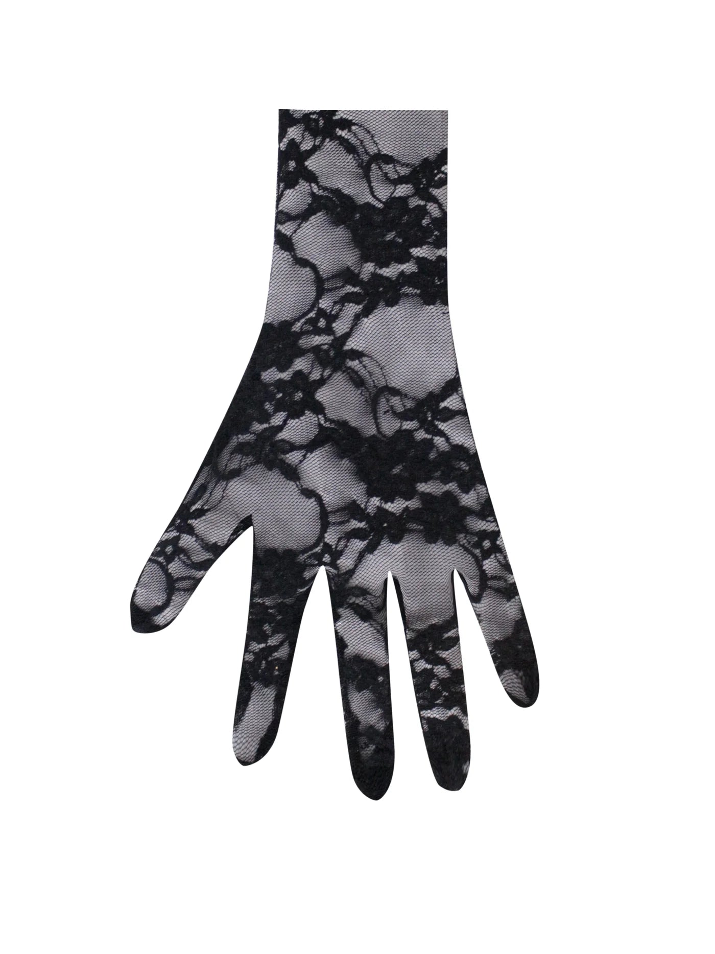 PRE-ORDER Donatella Opera-length Lace Gloves x Black