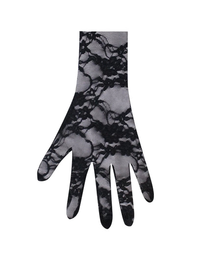 PRE-ORDER Donatella Opera-length Lace Gloves x Black
