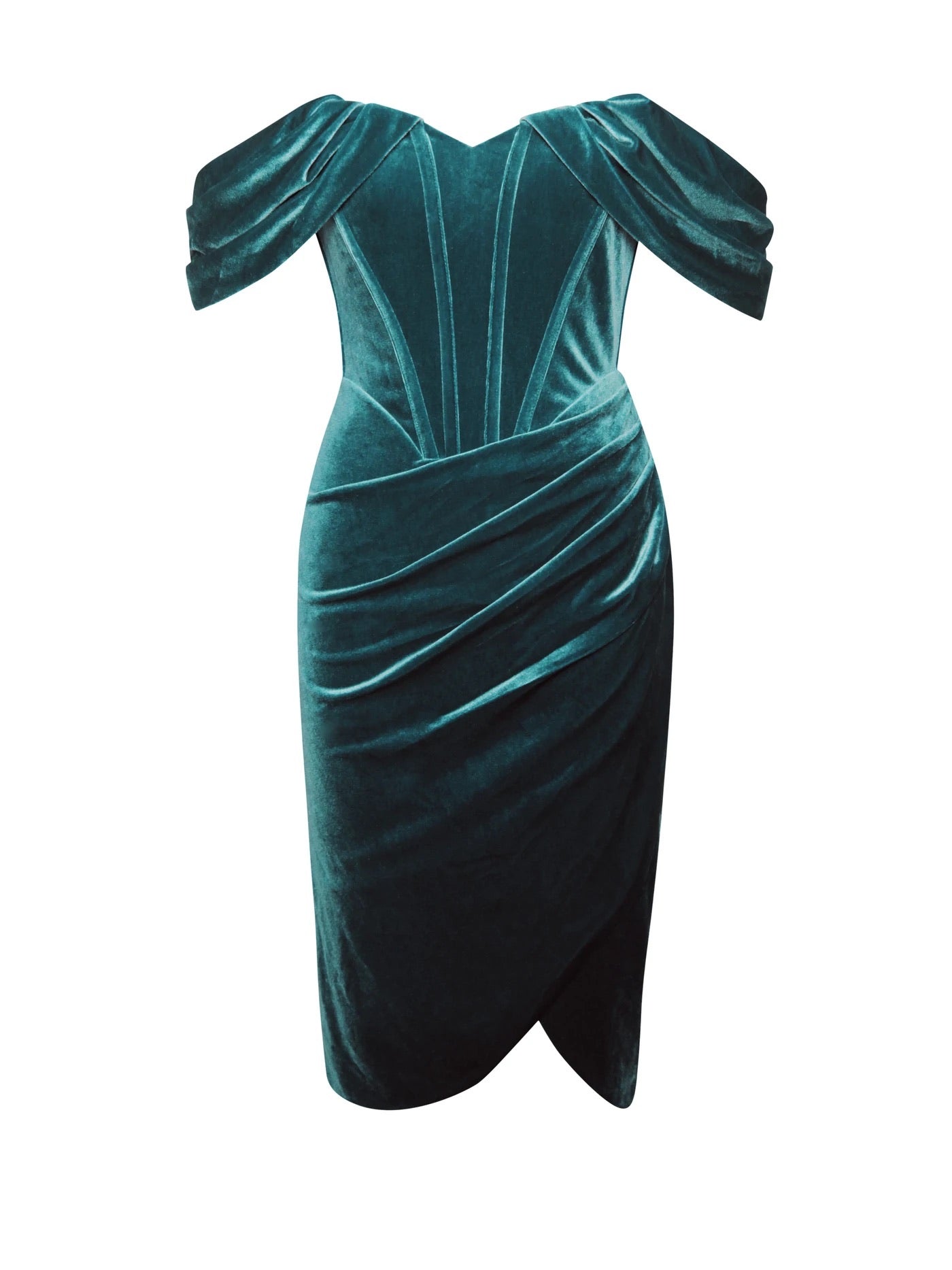 Pre-Order Gabriella Velvet Dress x  Teal