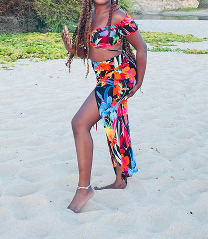 Malika Tropical Skirt Co-ord