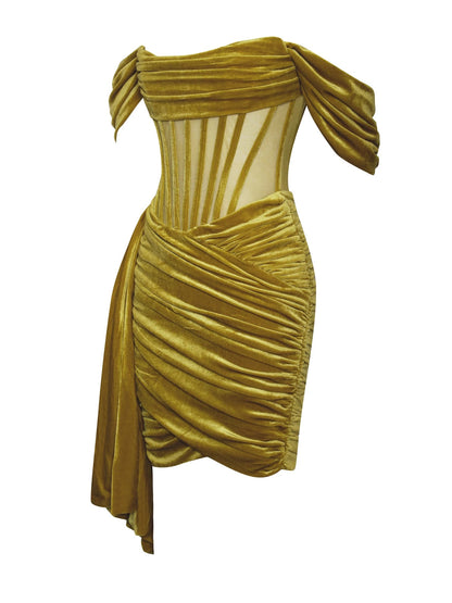 PRE-ORDER Valentina Corset Dress x Gold