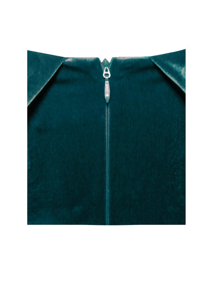 Gabriela Velvet Dress x  Teal