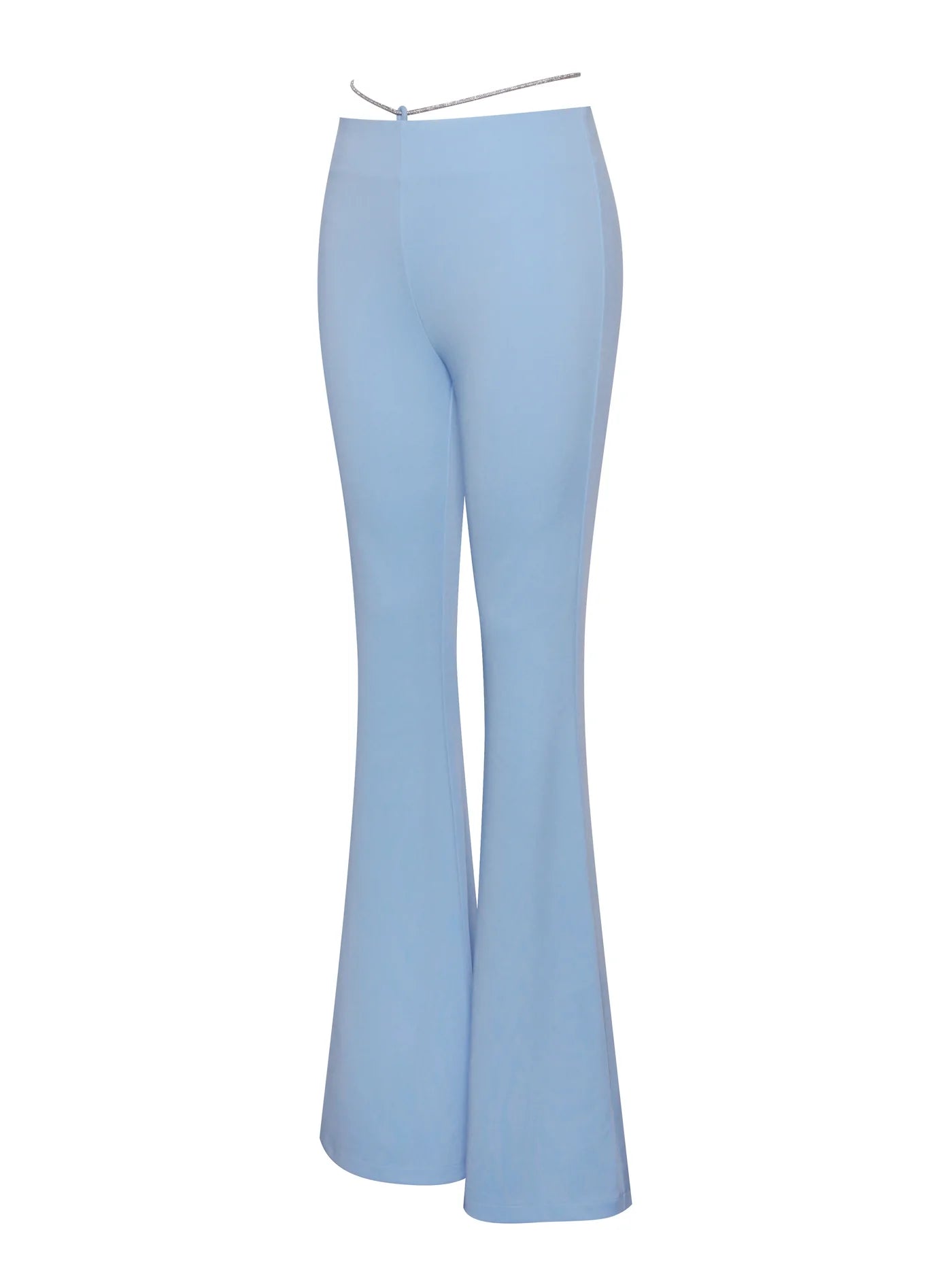 PRE-ORDERS Fulani Powder Blue Crystal Waist Strap Flare Pants