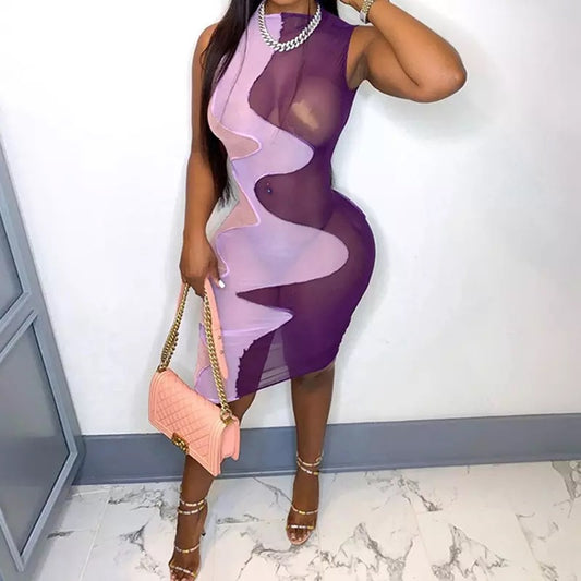 Lucia Triple Swirl Dress - Plum