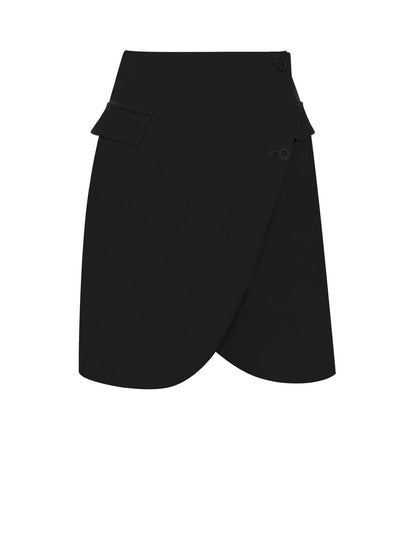 Camille Crossover Skirt  Co-ORD x Black
