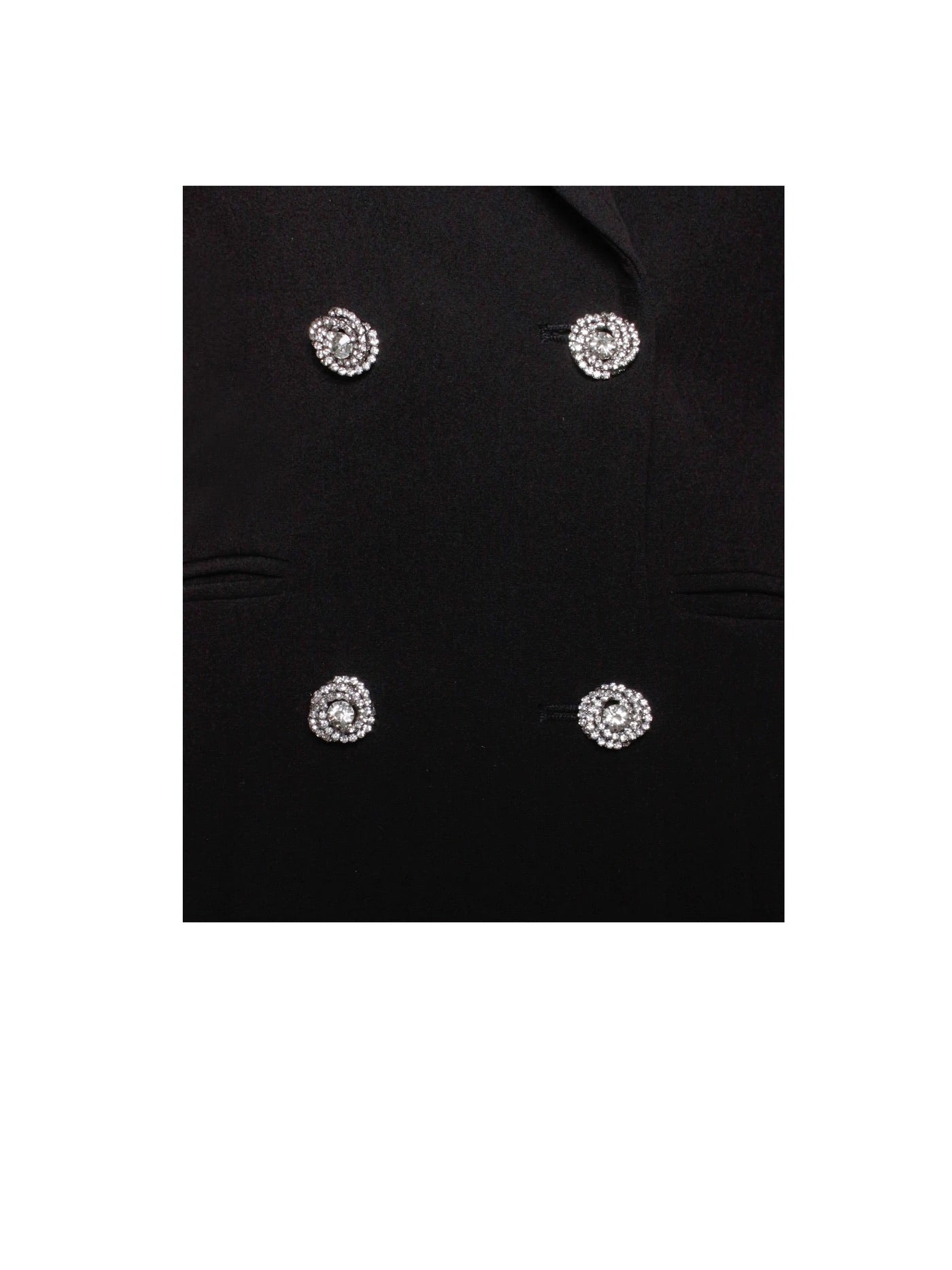PRE-ORDER Isabella Feather Crystal Sleeve Backless Blazer Dress x Noir