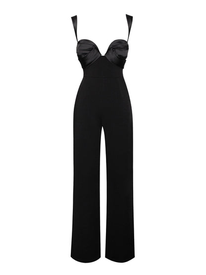 PRE-ORDER Nala Satin Jumpsuit x Black SOLD OUT